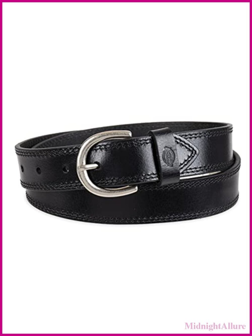 Genuine Leather Casual Workwear Jean Belt Round Harness Buckle